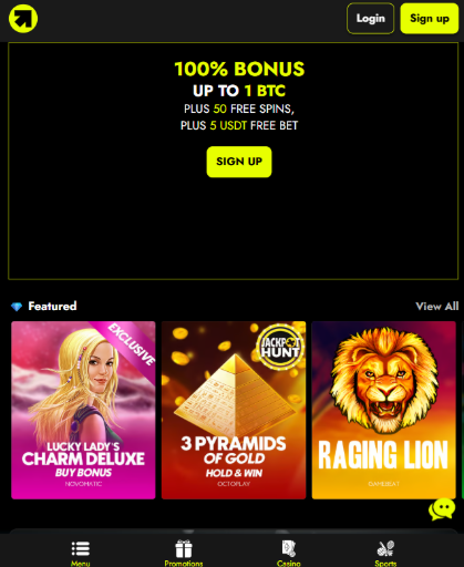 Telbet Casino desktop screenshot