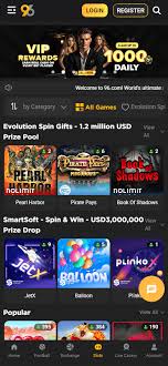 96.com Casino desktop screenshot