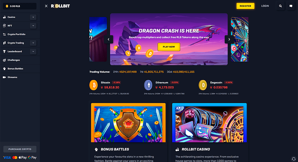 Rollbit desktop screenshot