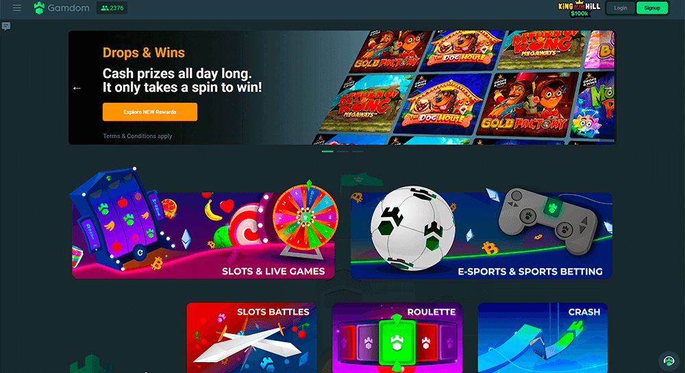 Gamdom desktop screenshot