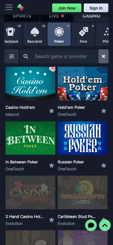 Sportbet.one desktop screenshot