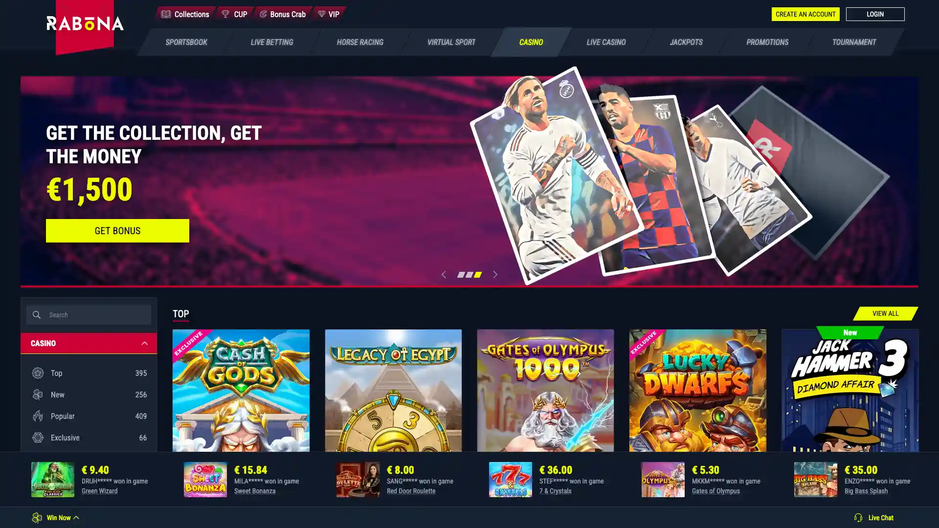 Rabona desktop screenshot