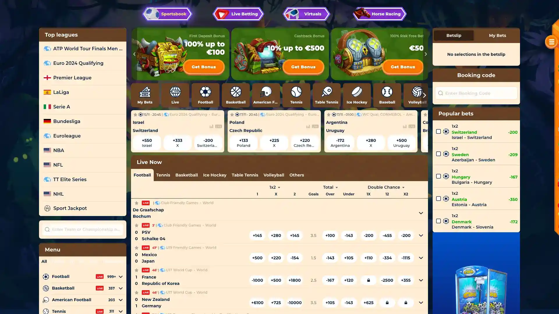 Wazamba Casino desktop screenshot