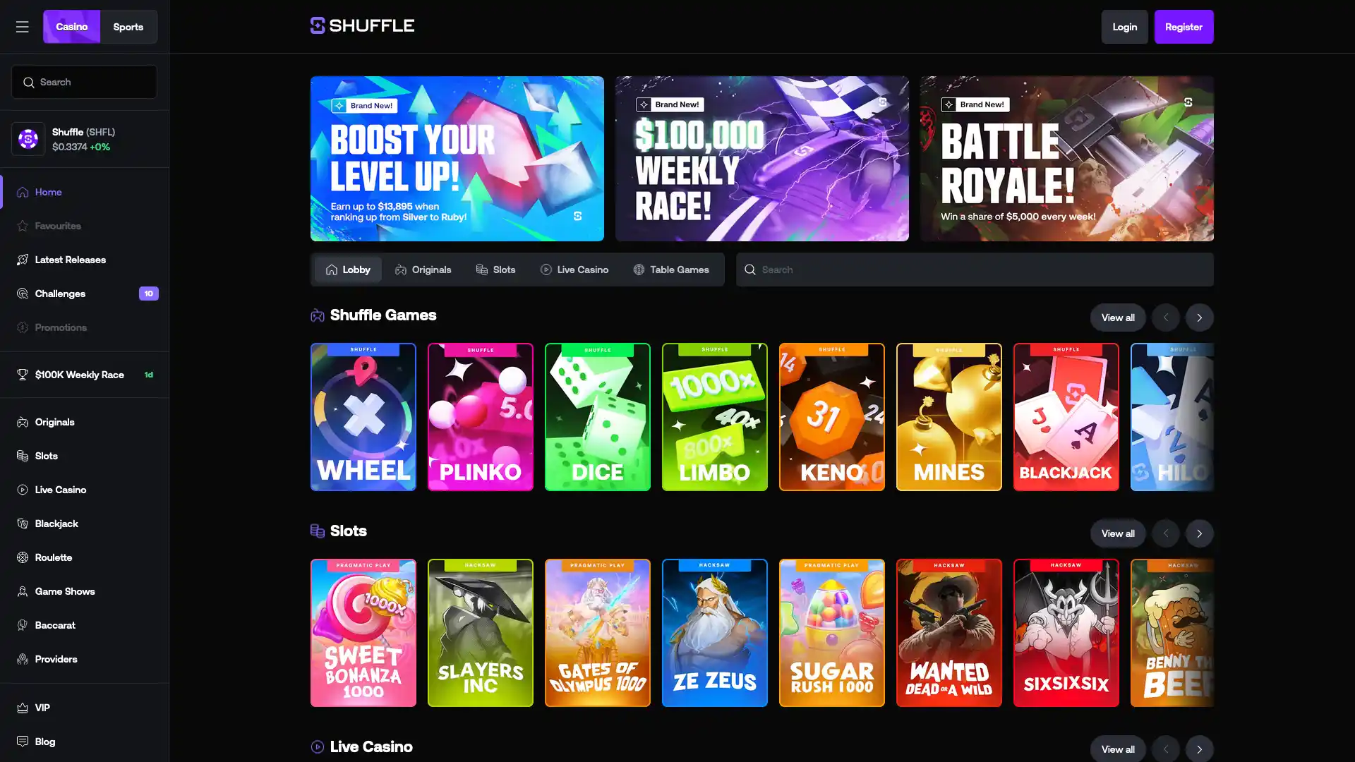 Shuffle desktop screenshot