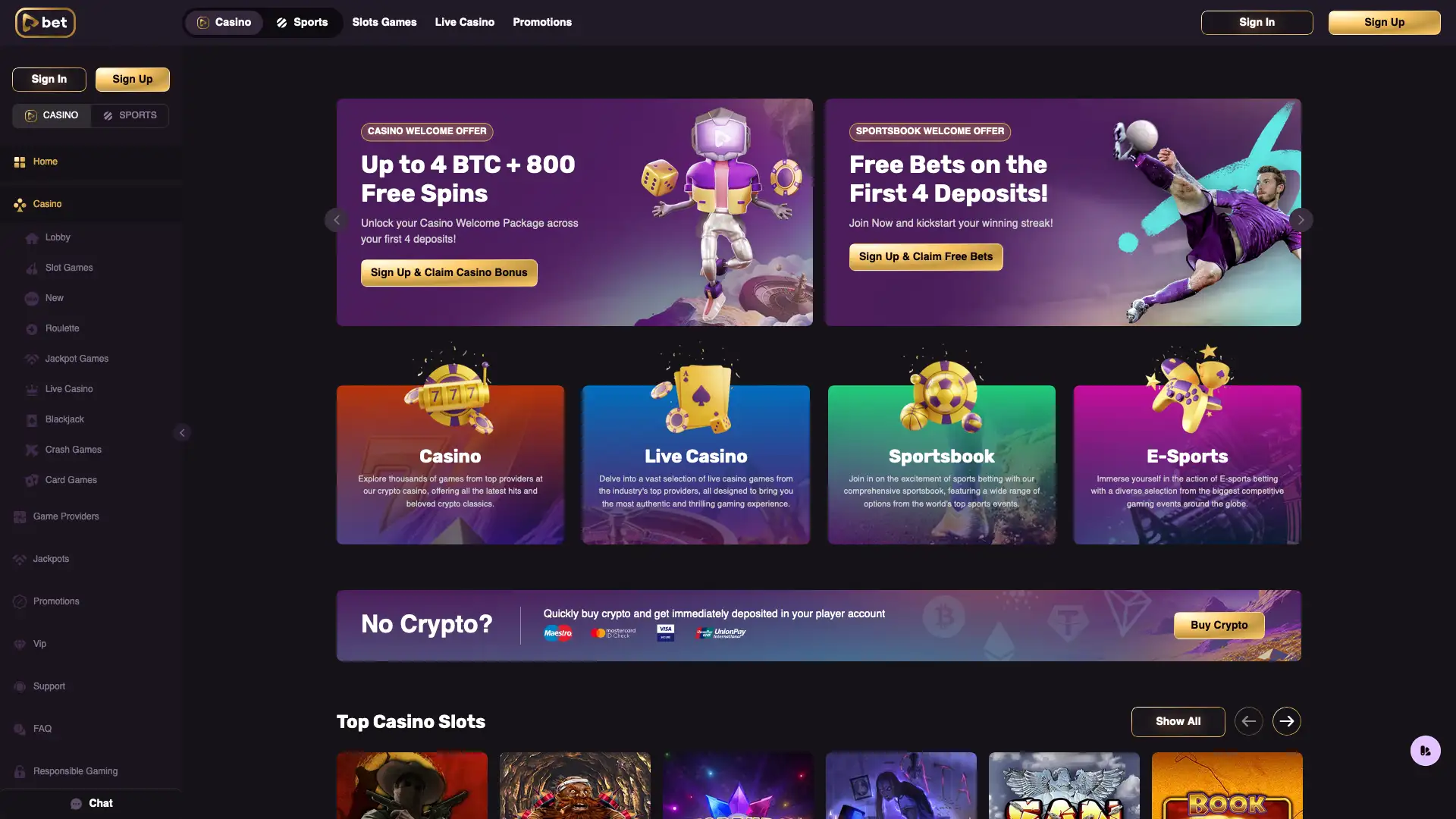 Playbet desktop screenshot